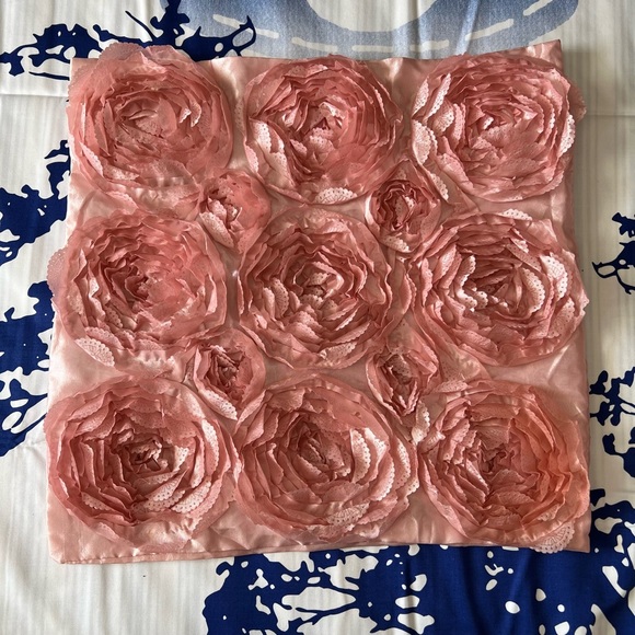 Pink Rose Throw Pillow - Picture 2 of 14